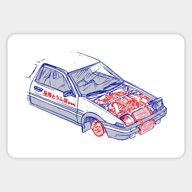 AE86 Sticker by CharlieWizzard